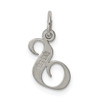 Lex & Lu Sterling Silver Small Fancy Script Initial S Charm - 4 - Lex & Lu