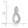 Lex & Lu Sterling Silver w/Rhodium Diamond Figure-8 Pendant - 4 - Lex & Lu