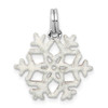 Lex & Lu Sterling Silver Enameled Snowflake Charm - Lex & Lu