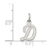 Lex & Lu Sterling Silver Small Script Initial D Charm - 4 - Lex & Lu