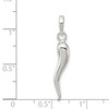 Lex & Lu Sterling Silver Italian Horn Pendant LAL4188 LALQC6096 - 3 - Lex & Lu