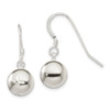 Lex & Lu Sterling Silver 10mm D/C Bead Dangle Earrings - Lex & Lu