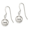 Lex & Lu Sterling Silver 10mm D/C Bead Dangle Earrings - 2 - Lex & Lu