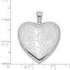 Lex & Lu Sterling Silver 24mm Swirl Design Heart Locket - 4 - Lex & Lu