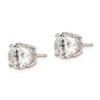 Lex & Lu Sterling Silver Round CZ 8mm Post Earrings - 2 - Lex & Lu