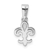 Lex & Lu Sterling Silver w/Rhodium Fleur de lis Pendant - 3 - Lex & Lu