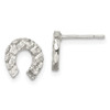 Lex & Lu Sterling Silver Horseshoe Mini Earrings - Lex & Lu