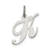 Lex & Lu Sterling Silver Small Fancy Script Initial K Charm - Lex & Lu