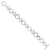 Lex & Lu Sterling Silver Fancy Circle Link Bracelet 7.5'' - 2 - Lex & Lu