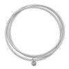 Lex & Lu Sterling Silver w/Rhodium Polished Intertwined Bangle Bracelet - 2 - Lex & Lu