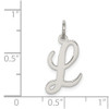 Lex & Lu Sterling Silver Medium Script Initial L Charm - 4 - Lex & Lu