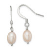 Lex & Lu Sterling Silver Pink Cultured Freshwater Pearl Dangle Earrings - Lex & Lu