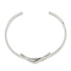 Lex & Lu Sterling Silver Polished Fancy Design Cuff Bangle - 2 - Lex & Lu