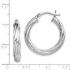 Lex & Lu Sterling Silver Twist 25mm Hoop Earrings LAL5594 - 4 - Lex & Lu