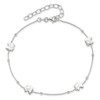 Lex & Lu Sterling Silver Polished Elephant Anklet 9'' - 5 - Lex & Lu