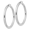 Lex & Lu Sterling Silver w/Rhodium 5.00mm Polished Hoop Earrings LAL5662 - 2 - Lex & Lu