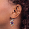 Lex & Lu Sterling Silver Twist Dangle Amethyst Earrings - 3 - Lex & Lu