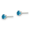 Lex & Lu Sterling Silver Stellux Crystal Post 4pc Set Earrings - 3 - Lex & Lu