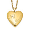 Lex & Lu Sterling Silver Gold Filled 20mm Diamond in Forever Heart Locket 18'' - Lex & Lu