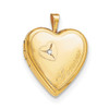 Lex & Lu Sterling Silver Gold Filled 20mm Diamond in Forever Heart Locket 18'' - 3 - Lex & Lu