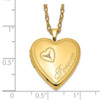 Lex & Lu Sterling Silver Gold Filled 20mm Diamond in Forever Heart Locket 18'' - 4 - Lex & Lu