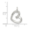 Lex & Lu Sterling Silver Heart w/CZ Pendant - 3 - Lex & Lu