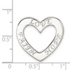 Lex & Lu Sterling Silver Faith, Hope, and Love Heart Pendant - 3 - Lex & Lu