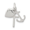 Lex & Lu Sterling Silver Anchor & Heart Pendant - Lex & Lu