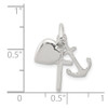 Lex & Lu Sterling Silver Anchor & Heart Pendant - 3 - Lex & Lu