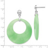 Lex & Lu Sterling Silver Jade Circle Dangle Post Earrings - 4 - Lex & Lu