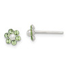 Lex & Lu Sterling Silver Stellux Crystal Pearl Post Flower 3pc Set Earrings - 2 - Lex & Lu