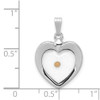 Lex & Lu Sterling Silver Large Heart w/Mustard Seed Pendant - 4 - Lex & Lu