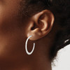 Lex & Lu Sterling Silver Post Hoop Earrings - 3 - Lex & Lu