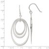 Lex & Lu Sterling Silver Polished Triple Oval Dangle Earrings - 4 - Lex & Lu