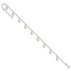 Lex & Lu Sterling Silver Polished Puffed Heart Anklet 9'' LAL6040 - 7 - Lex & Lu