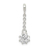 Lex & Lu Sterling Silver Clear CZ 1/2'' Dangle Enhancer - Lex & Lu