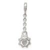 Lex & Lu Sterling Silver Clear CZ 1/2'' Dangle Enhancer - 4 - Lex & Lu