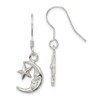 Lex & Lu Sterling Silver Moon & Star Earrings - Lex & Lu