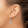 Lex & Lu Sterling Silver Moon & Star Earrings - 3 - Lex & Lu