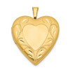 Lex & Lu 14k Gold Filled 2-Frame 19mm Heart Locket - Lex & Lu