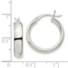 Lex & Lu Sterling Silver 4.75mm Hoop Earrings - 4 - Lex & Lu