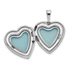 Lex & Lu Sterling Silver & Diamond 16mm Satin & D/C Heart Locket - 5 - Lex & Lu