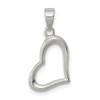 Lex & Lu Sterling Silver Polished Heart Pendant LAL6396 - Lex & Lu