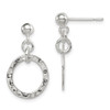 Lex & Lu Sterling Silver Dangling Circle Earring - Lex & Lu