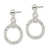 Lex & Lu Sterling Silver Dangling Circle Earring - 2 - Lex & Lu