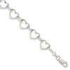 Lex & Lu Sterling Silver Heart Link Bracelet 7'' LAL6443 - Lex & Lu