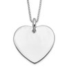 Lex & Lu Sterling Silver Heart on Box Chain Necklace 18'' - Lex & Lu
