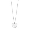 Lex & Lu Sterling Silver Heart on Box Chain Necklace 18'' - 2 - Lex & Lu