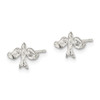 Lex & Lu Sterling Silver Dove Mini Earrings - 2 - Lex & Lu