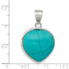 Lex & Lu Sterling Silver Heart Turquoise Pendant - 3 - Lex & Lu